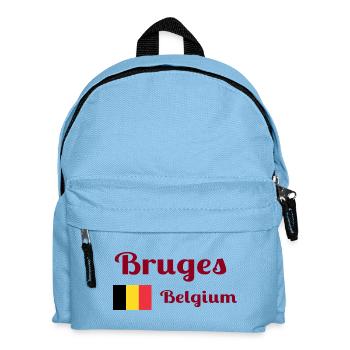 Brügge Belgien - Stilvolle Drucke - Kinder Rucksack - Hellblau - Vorne