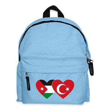 Jordan Turkey Flag Heart - Kids' Backpack - light blue - Front