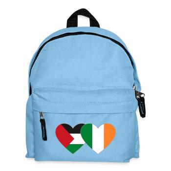 Drapeau de la Palestine et de l’Irlande - Sac à dos Enfant - bleu clair - Devant