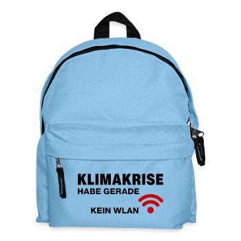 Crise climatique - Je n’ai pas de Wi-Fi en ce moment - Sac à dos Enfant - bleu clair - Devant