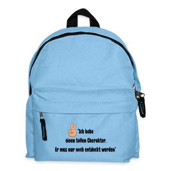 Tollen Charakter - Kinder Rucksack - Hellblau - Vorne