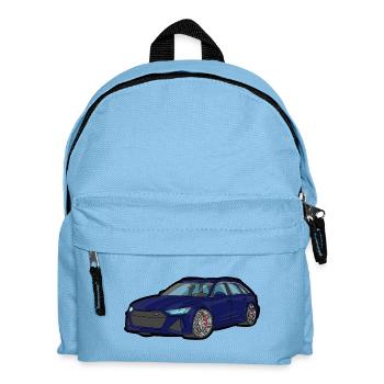 Midnight Blue Sports Car Silhouette - Kids' Backpack - light blue - Front
