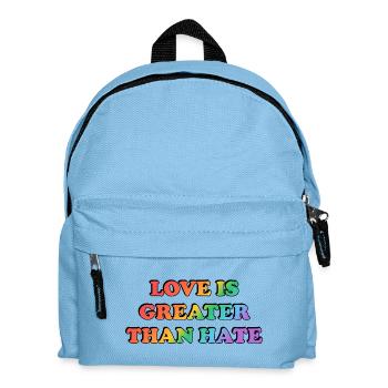 Love Is Greater Than Hate Rainbow - Kids' Backpack - light blue - Front