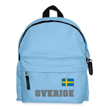 SCHWEDEN - SVERIGE Trikot Look - Flagge auf Brust - Kinder Rucksack - Hellblau - Vorne