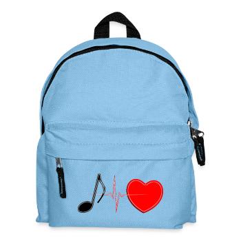 Music Heartbeat Lifeline – Romantic Musical Tee - Kids' Backpack - light blue - Front