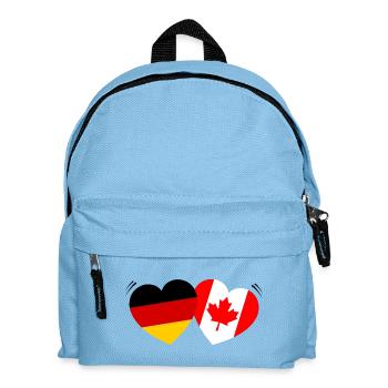 Herzflaggen Deutsch-Canada - Kinder Rucksack - Hellblau - Vorne