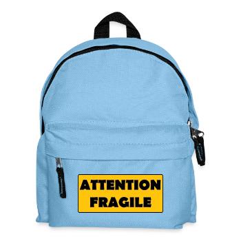Attention Fragile - Sac à dos Enfant - bleu clair - Devant