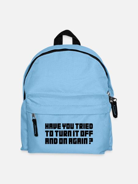 Turn it off and on again - Kinder Rucksack - Hellblau