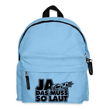 ja das muss so laut - Kinder Rucksack - Hellblau - Vorne