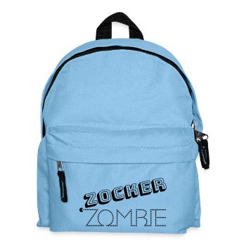 Zocker Zombie - Kinder Rucksack - Hellblau - Vorne