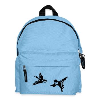 Vögel - Kinder Rucksack - Hellblau - Vorne