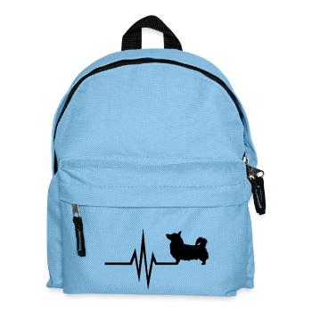 Mein Herz schlägt für Hunde - Corgi - Kinder Rucksack - Hellblau - Vorne
