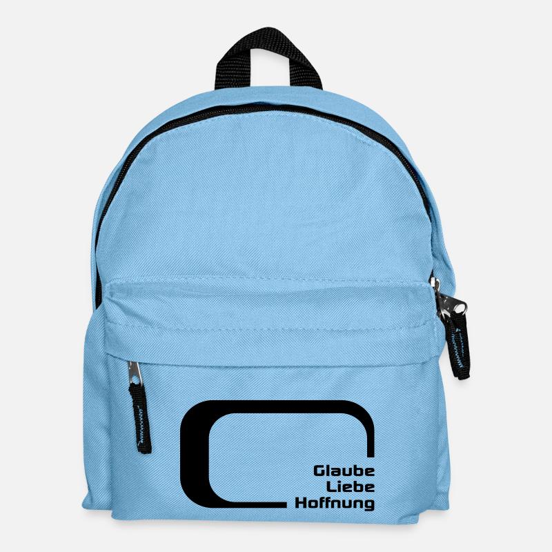 glaube liebe hoffnung - Kinder Rucksack - Hellblau