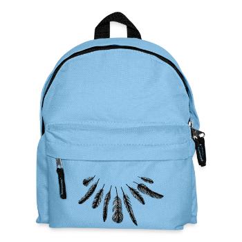 federn - Kinder Rucksack - Hellblau - Vorne
