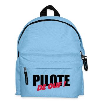 Pilote de ouf ! - Sac à dos Enfant - bleu clair - Devant