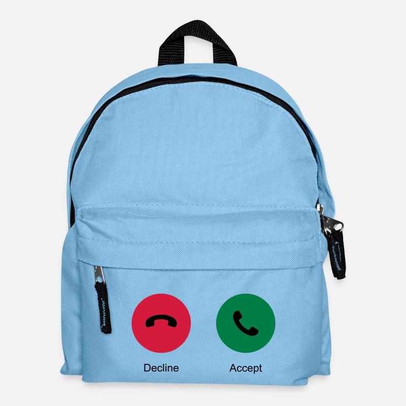 Decline Accept (Phone Call) - Kids' Backpack - light blue