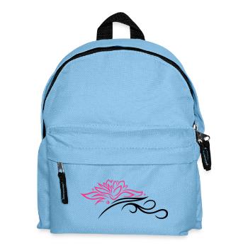 Lotus mit Tribal, Wellness, Yoga - Kinder Rucksack - Hellblau - Vorne