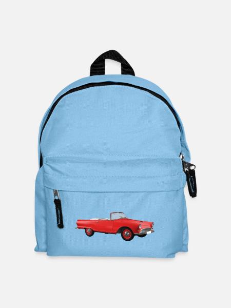 Vintage-rotes Cabriolet - Kinder Rucksack - Hellblau