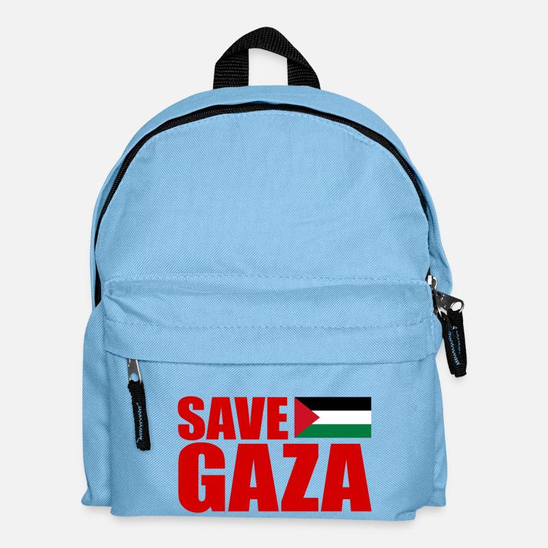 Save gaza - Kinder Rucksack - Hellblau