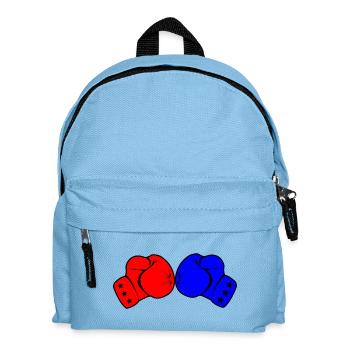 Two boxing gloves red and blue - Kids' Backpack - light blue - Front
