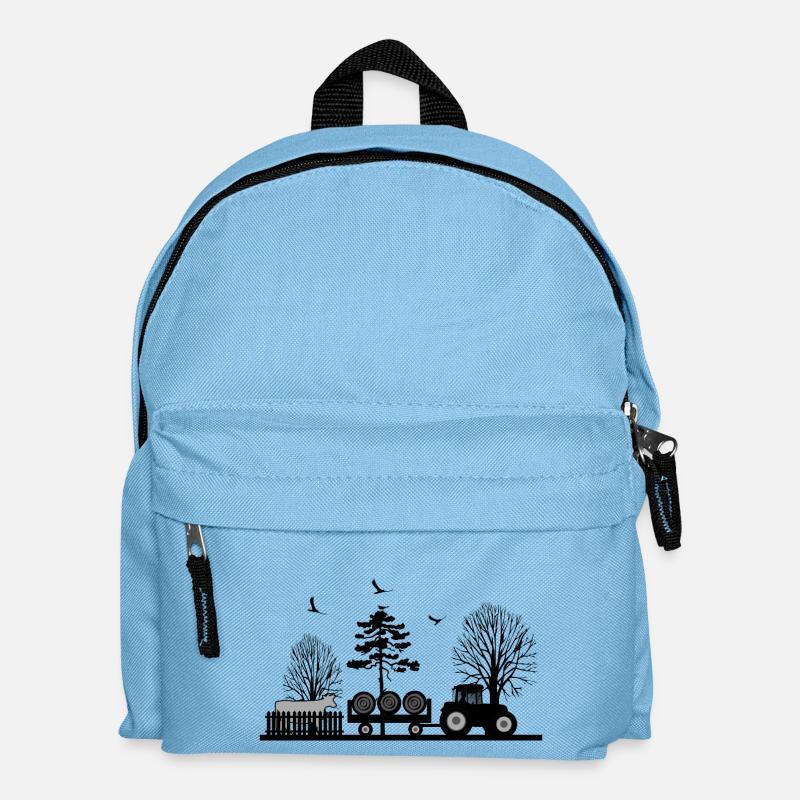 Traktor - Kinder Rucksack - Hellblau
