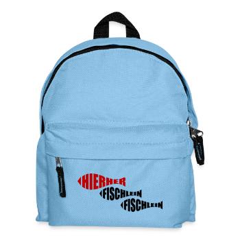 angeln - Kinder Rucksack - Hellblau - Vorne