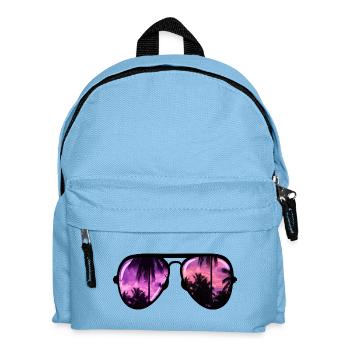 lunettes de soleil fraîches avec palmier - Sac à dos Enfant - bleu clair - Devant