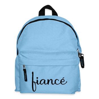 Fiancé Assorti Cadeau de Fiançailles Mariage du Marié - Sac à dos Enfant - bleu clair - Devant