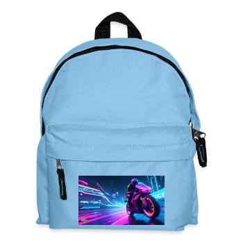 Motorcycle Cyber - Kids' Backpack - light blue - Front