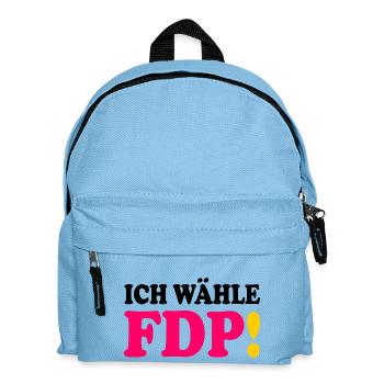 Ich wähle fdp - Kinder Rucksack - Hellblau - Vorne