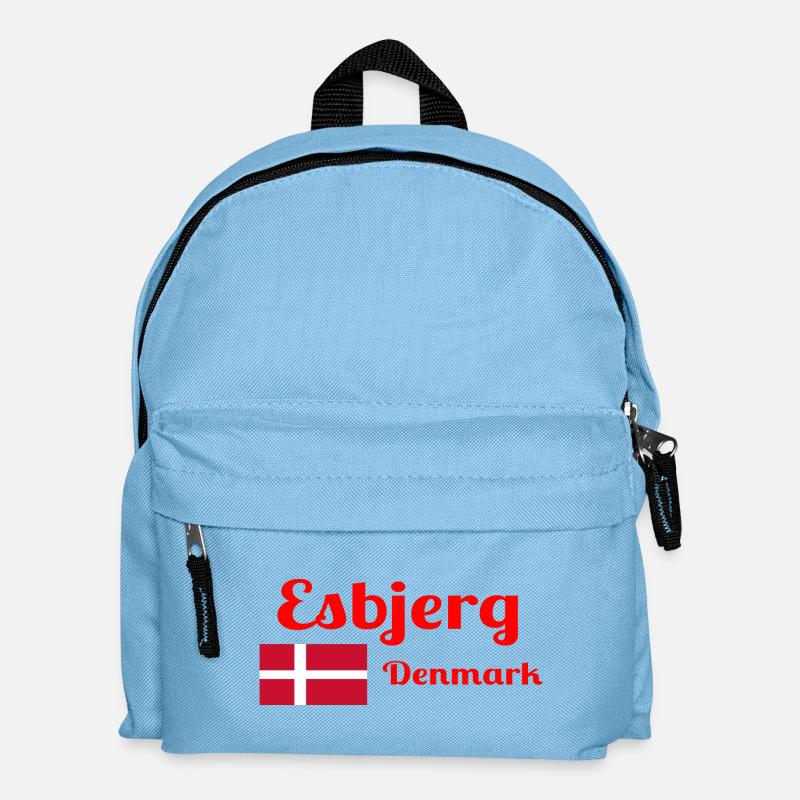 Esbjerg, Denmark - Stylish prints - Kids' Backpack - light blue