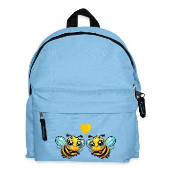 biene comic love - Kinder Rucksack - Hellblau - Vorne