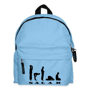 Salah Prayer Silhouette Design - Kids' Backpack - light blue - Front