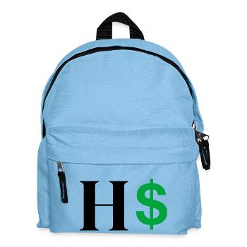 Letter h dollar - Kids' Backpack - light blue - Front