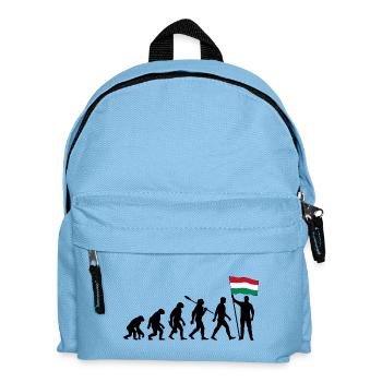 Ungarn - Evolution - Flagge - Nation - Kinder Rucksack - Hellblau - Vorne