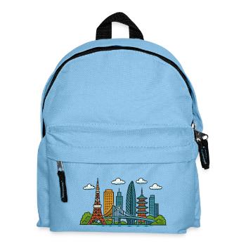 Tokyo City Skyline - Kids' Backpack - light blue - Front