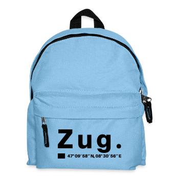 Zug Koordinaten Schweiz Zuger Zugerin - Kinder Rucksack - Hellblau - Vorne