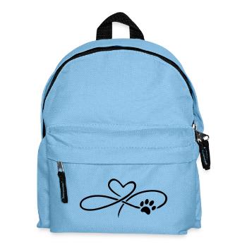 Infinity Heart with Paw Cat Dog - Kids' Backpack - light blue - Front