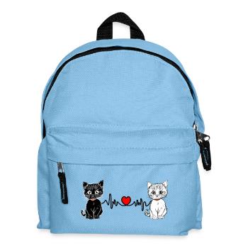 Herzschlag - Kinder Rucksack - Hellblau - Vorne
