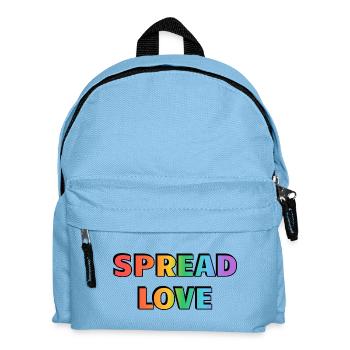 Spread Love Rainbow Typography - Kids' Backpack - light blue - Front