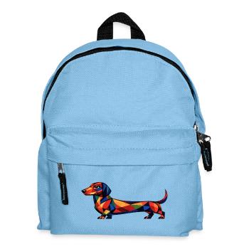Teckel géométrique - Sac à dos Enfant - bleu clair - Devant