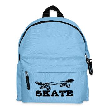 Skateboard | Skate | Skateboarder Geschenk - Kinder Rucksack - Hellblau - Vorne
