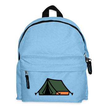 Zelt Camping Sommerlager Pfadfinder Outdoor - Kinder Rucksack - Hellblau - Vorne