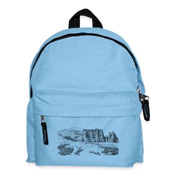 Silhouette Sciliar | Conception du plateau des Dolomites - Sac à dos Enfant - bleu clair - Devant