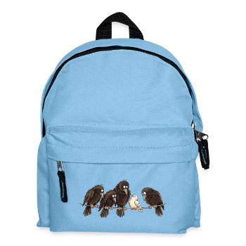 Krähen Raben Taube Statement Anderssein Vogel - Kinder Rucksack - Hellblau - Vorne