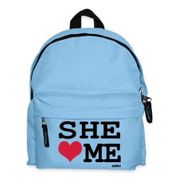 elle m'aime par wam - Sac à dos Enfant - bleu clair - Devant