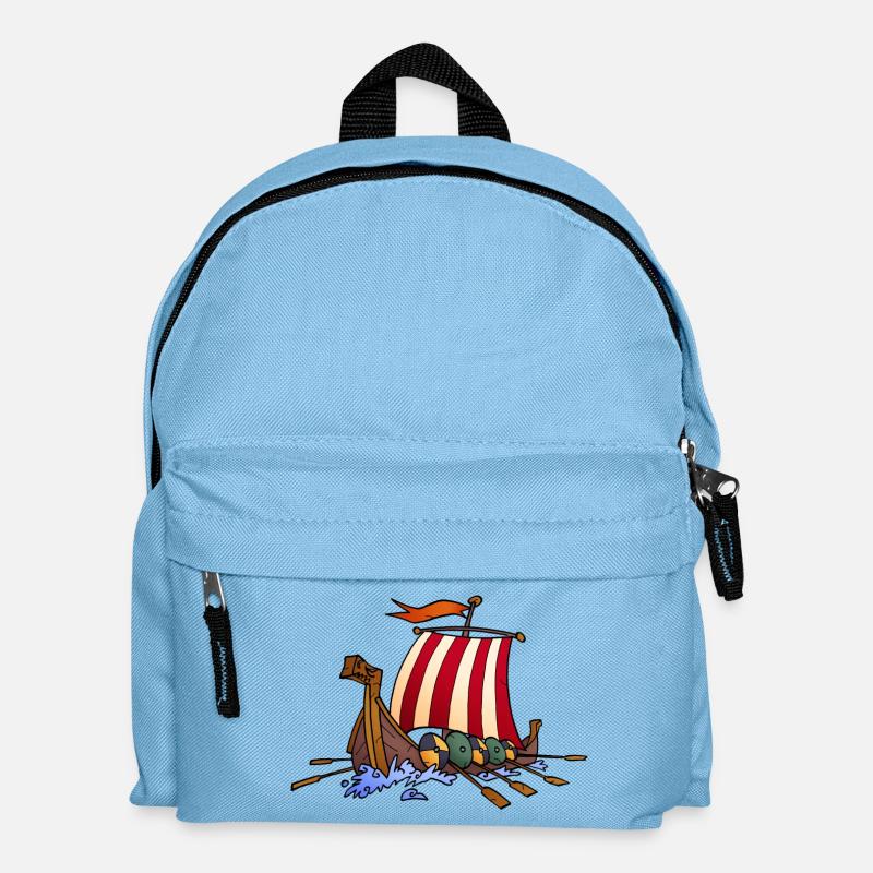 Wikingerschiff - Kinder Rucksack - Hellblau