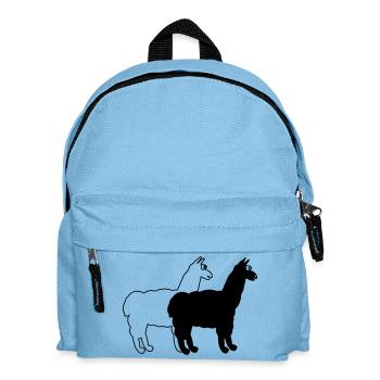 witzige Alpakas  - Kinder Rucksack - Hellblau - Vorne