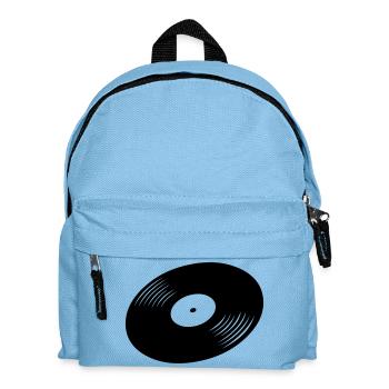 Schallplatte, Vinyl, Record - Kinder Rucksack - Hellblau - Vorne