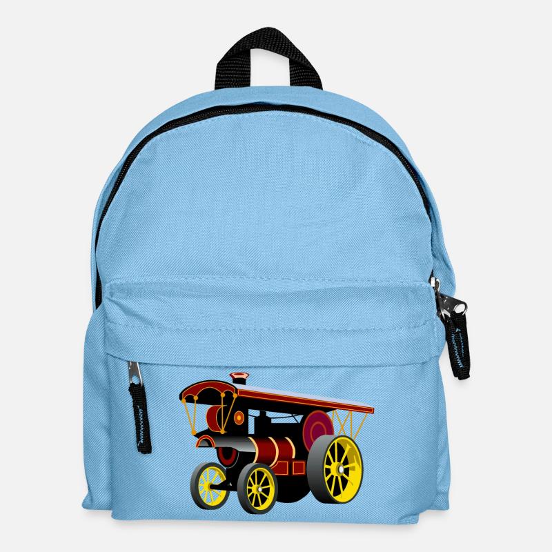 Steam Engine Nostalgia - Kids' Backpack - light blue
